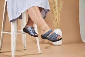 Sommerschuh blau